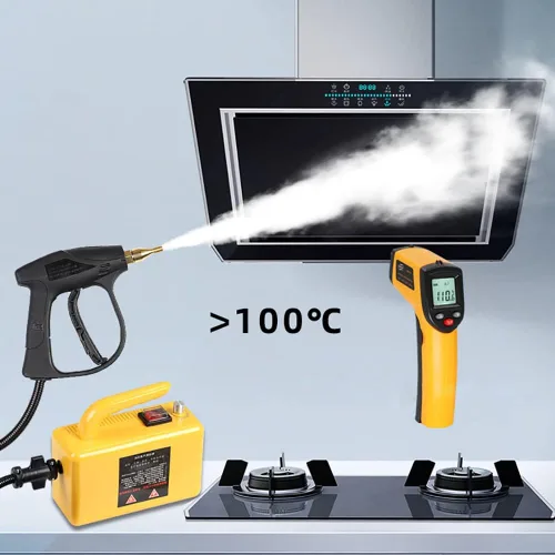 Vista 3 de Limpiador de vapor de alta presión, máquina de limpieza de vapor de alfombra de mano de 2600 W, limpiador de vapor portátil para el hogar, cocina