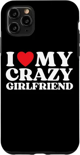 Vista 13 de Funny I Love My Crazy Girlfriend I Red Heart My Crazy GF - Carcasa para iPhone 17