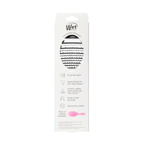 Vista 11 de Wet Brush - Cepillo de cerámica para desenredar en seco, color negro, cepillo ventilado para el cabello