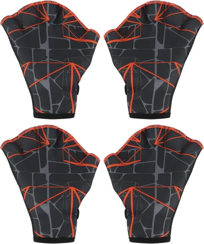 Vista 14 de PATIKIL Guantes acuáticos de natación guantes de natación con malla de impresión de resistencia al agua accesorios de entrenamiento para natación