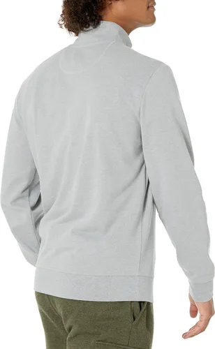 Vista 2 de Tienda Essentials Sudadera ligera de rizo francés con cremallera de un cuarto para hombre