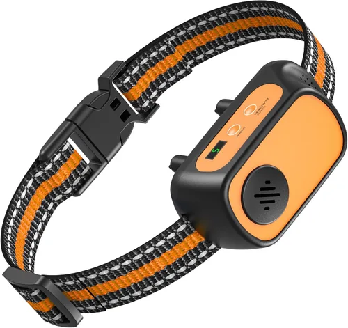 Vista 9 de Collar antiladridos recargable para perros con pitido, vibración y choque, collar antiladridos para perros pequeños, medianos y grandes, dispositivo