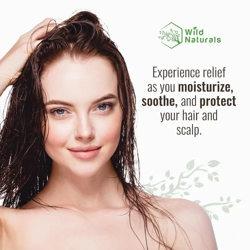 Vista 3 de Acondicionador hidratante natural para el cuero cabelludo seco y con picazón, acondicionador hidratante sin sulfatos para la caspa con aloe vera