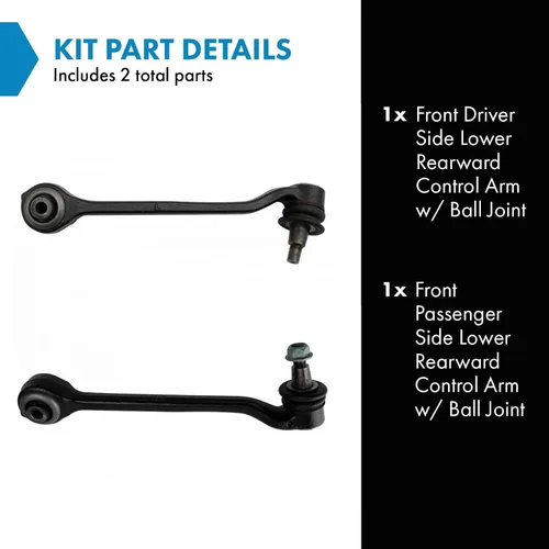 Vista 177 de Conjunto de Brazo de Control Inferior Delantero y Junta Esférica TRQ para Lado del Conductor y del Pasajero 2 Piezas Compatible con Ford Mustang GT