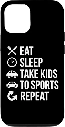 Vista 28 de Eat Sleep Take Kids to Sports Repeat Sports Parent Life Case for iPhone 17