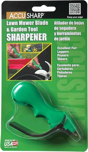 Vista 4 de AccuSharp Herramientas de jardín grandes y afiladores de cuchillas para cortacésped, ideal para bucles, podadoras y tijeras, seguro, fácil de usar