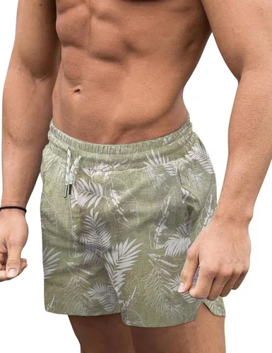 Vista 27 de COOFANDY Men's Swim Trunks Quick Dry Board Shorts Swimwear Bathing Suit Un negro