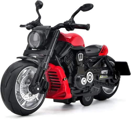Vista 8 de Motocicleta de juguete, juguete de motocicleta con sonidos y luces, modelo de motocicleta de aleación 1:12 para niños, juguete de motocicleta