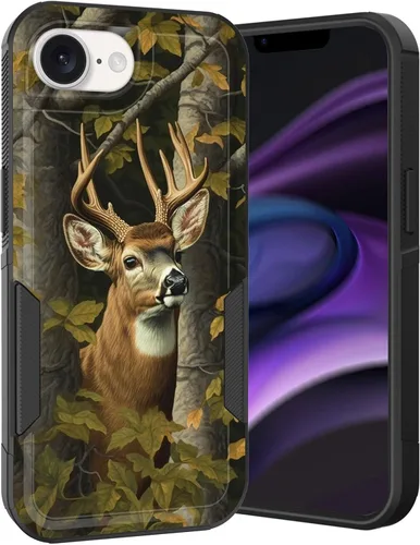 Vista 268 de Funda para iPhone Air, doble capa híbrida resistente resistente a prueba de golpes de policarbonato duro + funda protectora de silicona suave