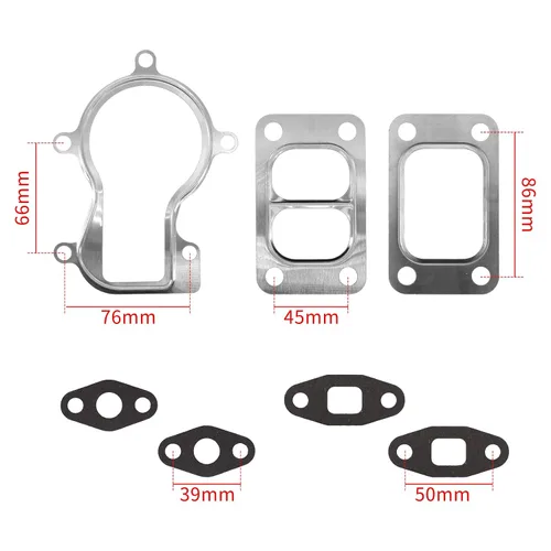 Vista 2 de Kit de juntas de acero inoxidable HX35 HX35W Turbo Charger para Holset Garrett 3592766 3538881 4050036 35392726 Dodge Cummins Truck 6BTAA HE351CW