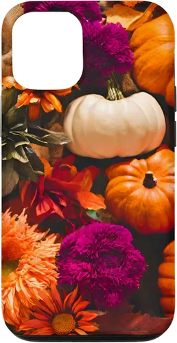 Vista 26 de Funda con temática de otoño para iPhone 16, diseño de calabaza, niña, mujer, diseño vintage de otoño