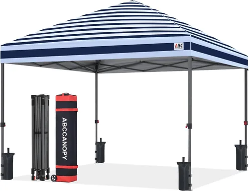 Vista 44 de ABCCANOPY Toldo desplegable – Tienda de campaña portátil para patio al aire libre resistente para patio trasero y terraza con 4 bolsas de arena Beige