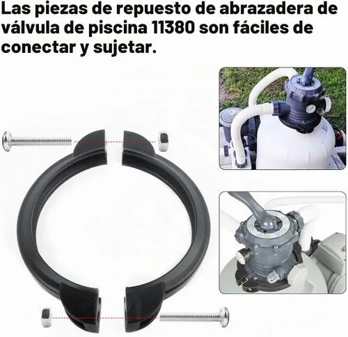 Vista 7 de Ameri Abrazadera de filtro de arena 11380 de repuesto para bomba de filtro de arena Intex compatible con bomba de filtro de arena transparente Intex