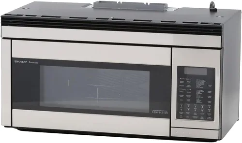 Vista 2 de Sharp microondas de convección para instalar sobre la estufa, de 850 W, de 1.1 pies cúbicos de capacidad, Acero inoxidable 1.1 pies cúbicos. ft.