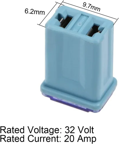 Vista 3 de uxcell Mini cartucho automotriz fusibles 32V 20A caja terminal hembra para coche camión 0.591 x 0.433 x 0.315 in, 10 piezas
