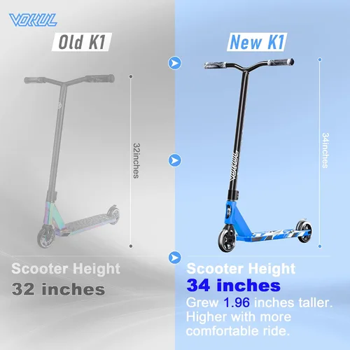 Vista 4 de VOKUL K1 Pro Stunt Trick Scooter para niños de 8 años en adelante, patinete de estilo libre para parque de patinaje en la calle para niños y niñas