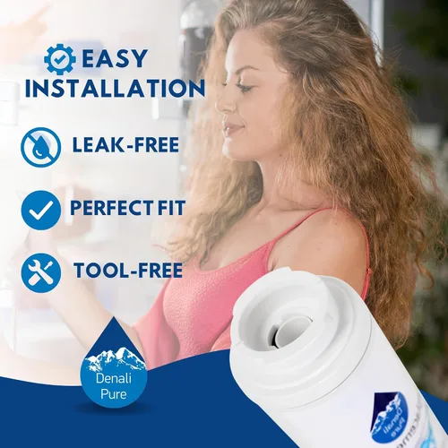 Vista 6 de 2-Pack Replacement for KitchenAid KBFS25EWWH7 Refrigerator Water Filter - Compatible with KitchenAid 4396395 Fridge Water Filter Cartridge