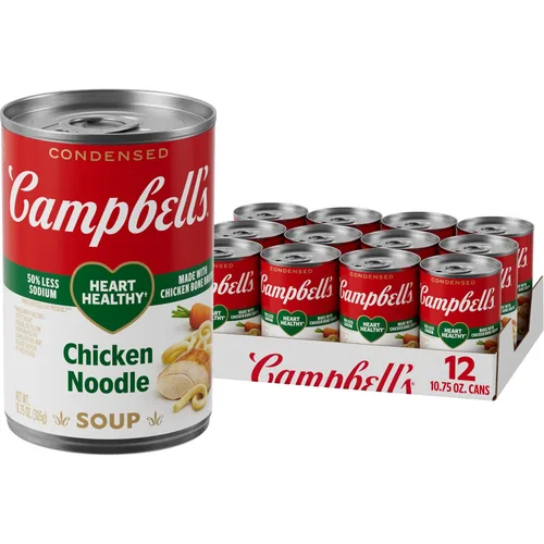 Vista 10 de Sopa condensada de fideos con pollo saludable para el corazón Campbell's, lata de 10.75 oz