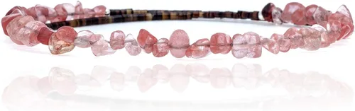 Vista 3 de $130Tag Cuarzo rosa Certificado Navajo Nativo Gargantilla ajustable Collar Wrap 25574 Hecho por Loma Siiva, Metal Piedra