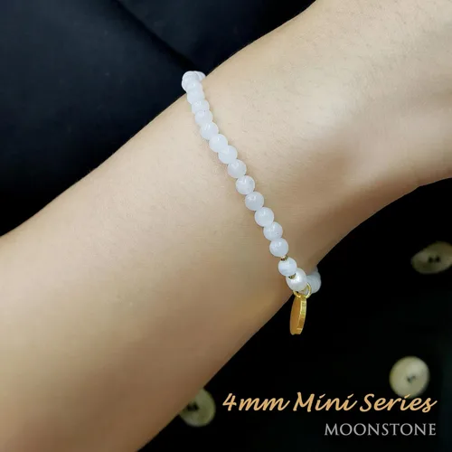 Vista 3 de Morchic Pulsera elástica de cuentas de piedras preciosas naturales de 0.157 pulgadas para mujer, con perlas de agua dulce, regalo de cumpleaños