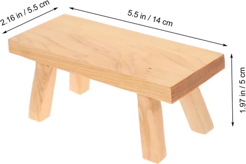 Vista 8 de BESPORTBLE Soporte para jarrón de decoración de banco pequeño, bandeja rectangular, soporte para platos, soporte de granja, base de maceta, elevador