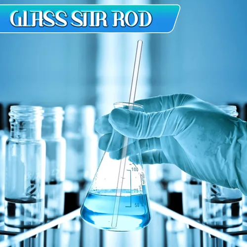 Vista 3 de Weewooday Pipetas de vidrio con goteros de vidrio graduados para laboratorio, pipeta líquida con sombreros de goma grandes de 7.9 in, varilla