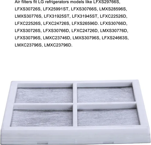 Vista 4 de Filtro de aire para refrigerador para LG LFXS24623S, LFX31925ST, LMXS28596S LFXC22526S, LFXS26596S, LFXS29766S, LFX31945ST, LFXC24726S, LFXS26596D