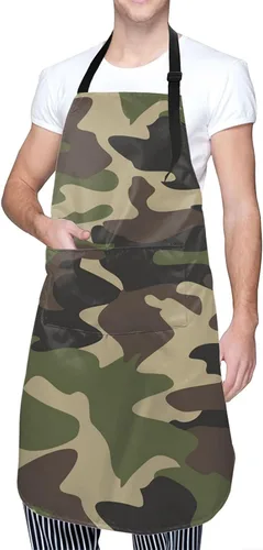 Vista 13 de Perinsto Waterproof Apron with 2 Pockets Kitchen Chef Aprons Bibs for Cooking Baking