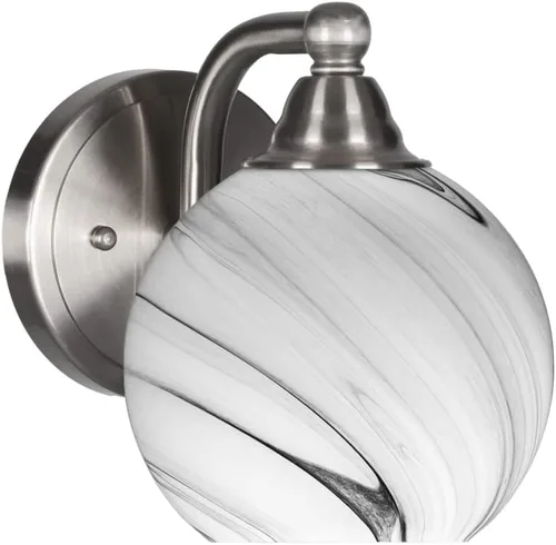 Vista 43 de Toltec Lighting Paramount - Aplique de pared de 1 luz, lámpara de pared para interiores, regulable, compatible con LED de base media, acabado