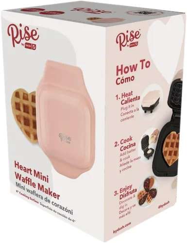 Vista 3 de Dash Mini waflera Rise Heart