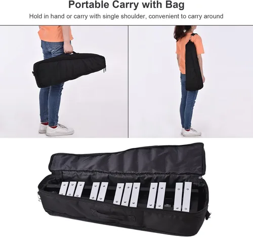 Vista 5 de 30 Note - Xilófono plegable con marco de madera 30-note foldable glockenspiel with aluminum bars, wooden frame, mallets and carrying case for