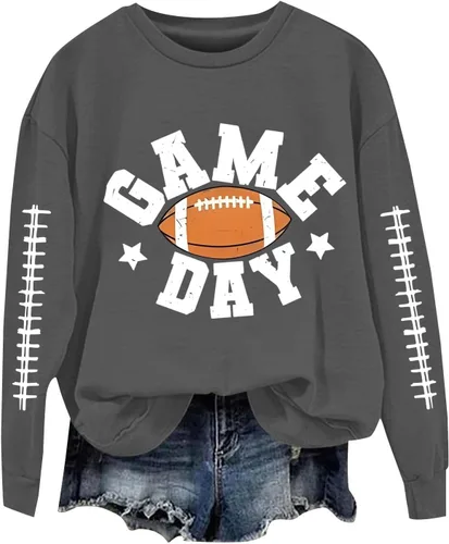 Vista 19 de Women's Oversized Sweatshirt, Long Sleeve Sweatshirts Crewneck Printed Pullover Tops, S-3XL