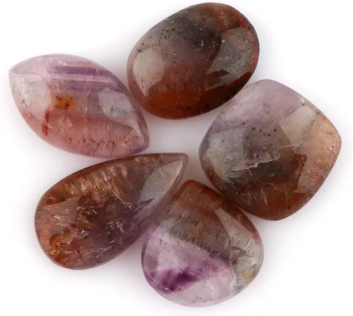 Vista 22 de 5pcs, Bulk Natural Gemstone Cabochon, Polished Flatback Stone, Wholesale Loose Cabs Supply, DIY Jewelry Making, Chakra Healing Crystal, Birthstone