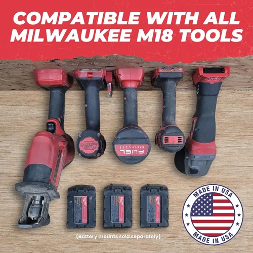 Vista 5 de Commander Tool & Garage Organization Milwaukee - Soporte para herramientas, placa de montaje/montaje en pared, organizador de herramientas
