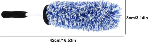 Vista 2 de Cepillo para llantas de coche Cepillo de limpieza absorbente de agua para ruedas, suministros de limpieza, cepillo de neumáticos para automóviles