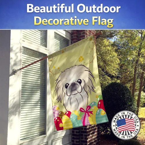 Vista 451 de Caroline's Treasures BB1923GF Bandera decorativa para jardín con diseño de Border Collie, para caza de huevos de Pascua, para jardín, jardín, patio