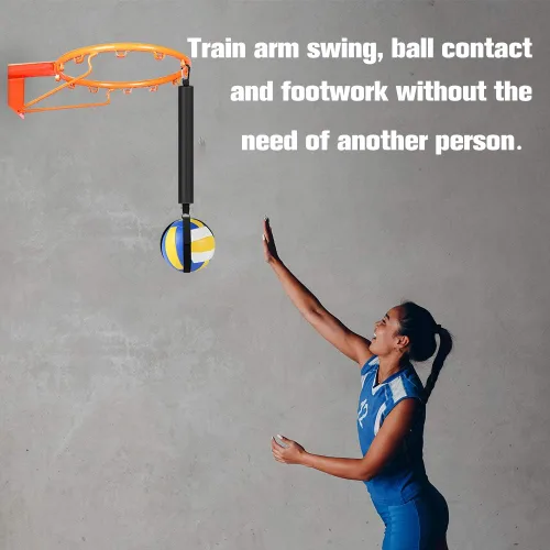 Vista 9 de TOBWOLF Volleyball Spike Trainer, Elastic Self-Training Volleyballs Resistance Band, Volleyball Equipment Training Aid Improves Serving, Jumping