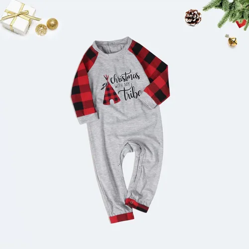 Vista 5 de Pijamas de Navidad para la familia, conjunto de pijamas de Navidad 2023, ropa de dormir divertida con estampado de Papá Noel, pijamas familiares a