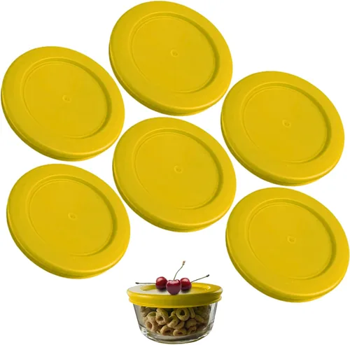 Vista 10 de KlareWare Tapas de repuesto para 2 tazas, tapas de plástico sin BPA para Pyrex 7200, Anchor Hocking (paquete de 4, azul) - Contenedores no incluidos
