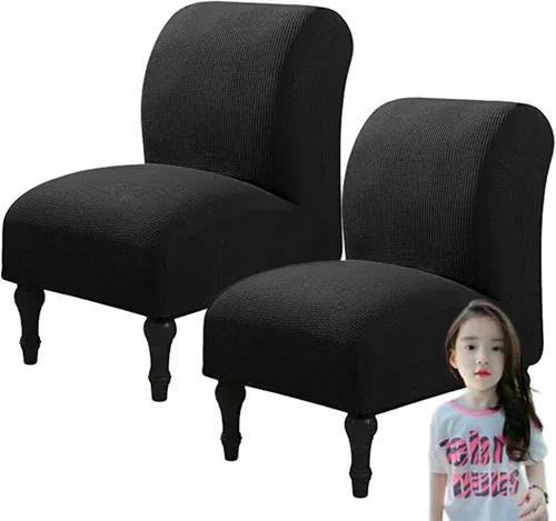 Vista 44 de Fundas elásticas para silla sin brazos, extraíbles y lavables, de elastano jacquard sin reposabrazos, protector de muebles para sala de estar, Verde
