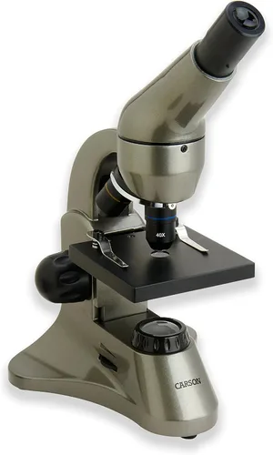 Vista 4 de Carson Microscopio compuesto para estudiantes 40x-400x para principiantes con adaptador universal para digiscopio para teléfonos inteligentes