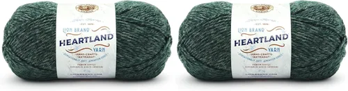 Vista 28 de Lion Brand Yarn Heartland Yarn, Hilo de Peso Medio para Tejer, Ganchillo y Manualidades, 1 Paquete, Great Smoky Mountains Worsted Weight Everyday