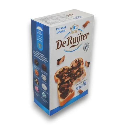 Vista 4 de Deruyter ChocoadeVlokken Melk (copos de chocolate con leche), caja de 10.5 onzas