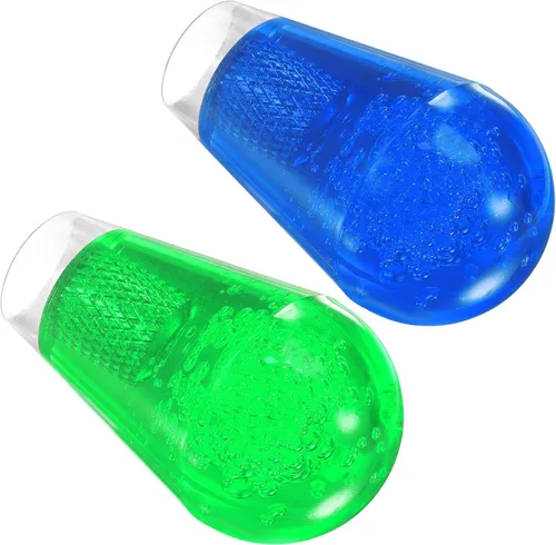 Vista 5 de uxcell Ellipse Oval Joystick Head Rocker Ball Top Handle Arcade Game Reemplazo Verde Azul