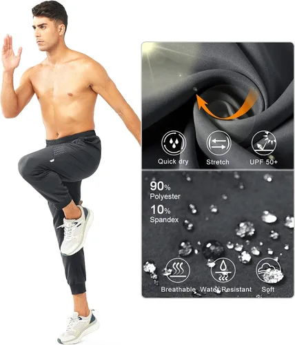 Vista 4 de NORTHYARD Pantalones deportivos de entrenamiento para hombre, ligeros, de secado rápido, pantalones deportivos para correr, gimnasio, pantalones
