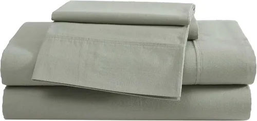Vista 14 de Eddie Bauer - Juego de sábanas individuales, juego de ropa de cama de percal lavado con bolsillos profundos, súper suave, 100% algodón de lujo