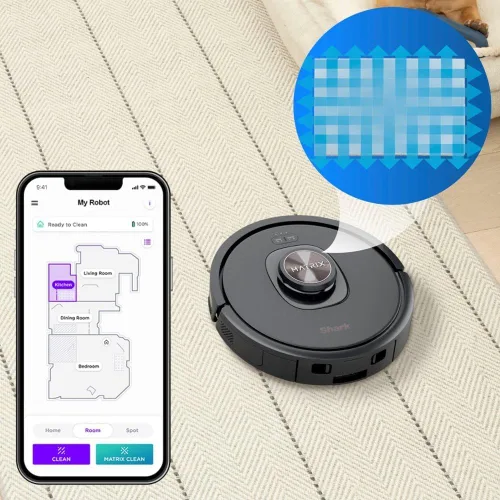 Vista 8 de Shark RV2320S Matrix - Robot aspirador automático con base de capacidad de 30 días sin bolsa, cepillo autolimpiante, mapeo de precisión del hogar