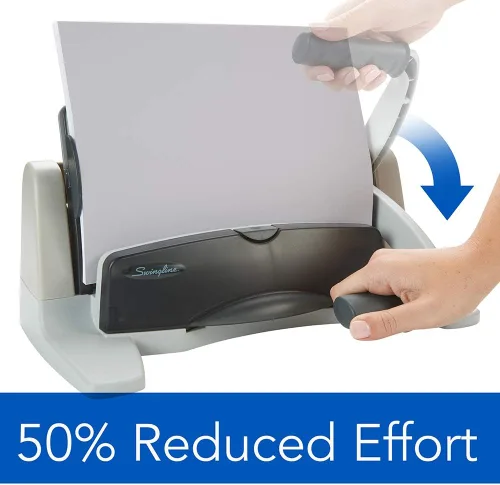 Vista 4 de Perforadora de papel LightTouch, de Swingline, Gris Total 1