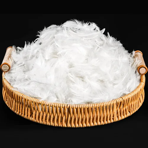 Vista 3 de Gran cantidad de plumas rosas, plumas de pato y de ganso blancas, relleno de plumas para almohada, ropa de cama, bricolaje, estándar de EE. UU.