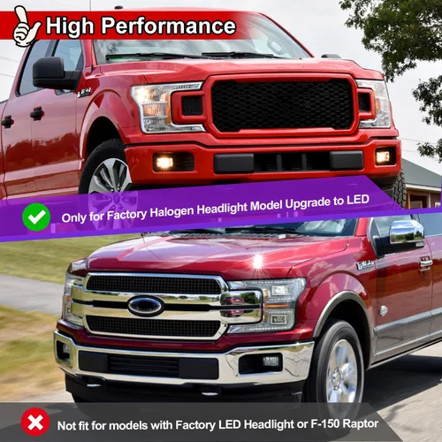 Vista 2 de Nixon Offroad Faros delanteros de proyector para Ford F150 2018-2020 Conjunto de faros LED completos con DRL / señal de giro secuencial